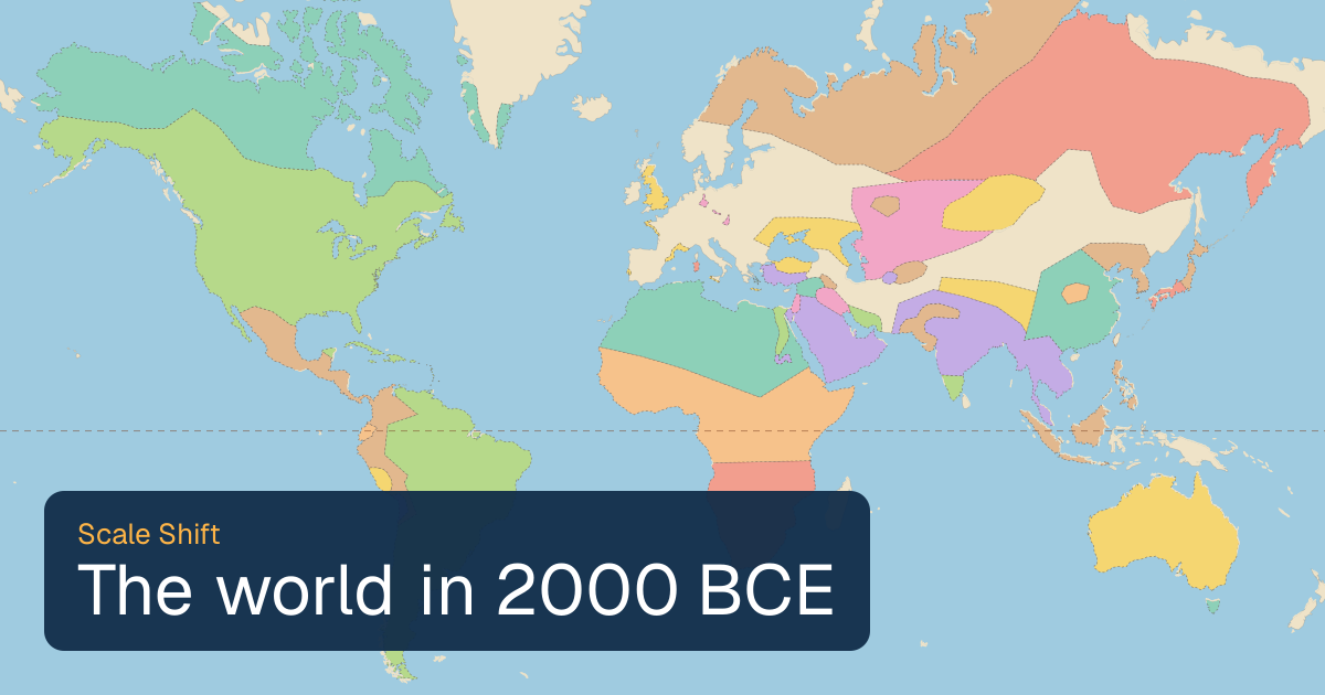 World map of borders in 2000 BCE